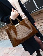 Milano Luxe Croc-Embossed Tote