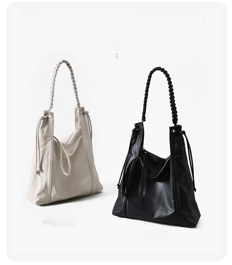 Elegant Large Capacity Leather Shoulder Hobo Bag – Stylish & Versatile Everyday Accessory