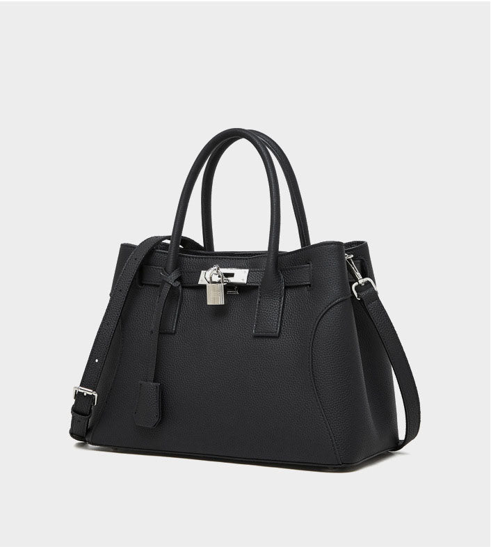 Luxe Lock Leather Tote