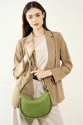 Elegant Stylish Designer Inspired Woven Hobo Bag for Women from Real High Quality Leather