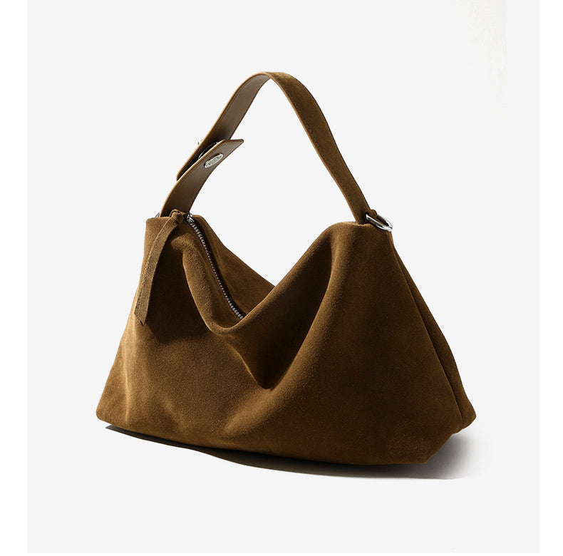 Adorable Designer Inspired High-End Hobo Shoulder Bag from High Quality Suede