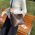 Designer-Inspired Large-Capacity Real Leather Crossbody Bag with Detachable Strap