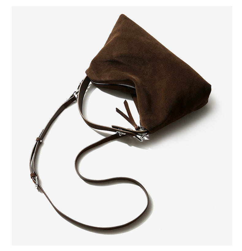 Adorable Designer Inspired High-End Hobo Shoulder Bag from High Quality Suede