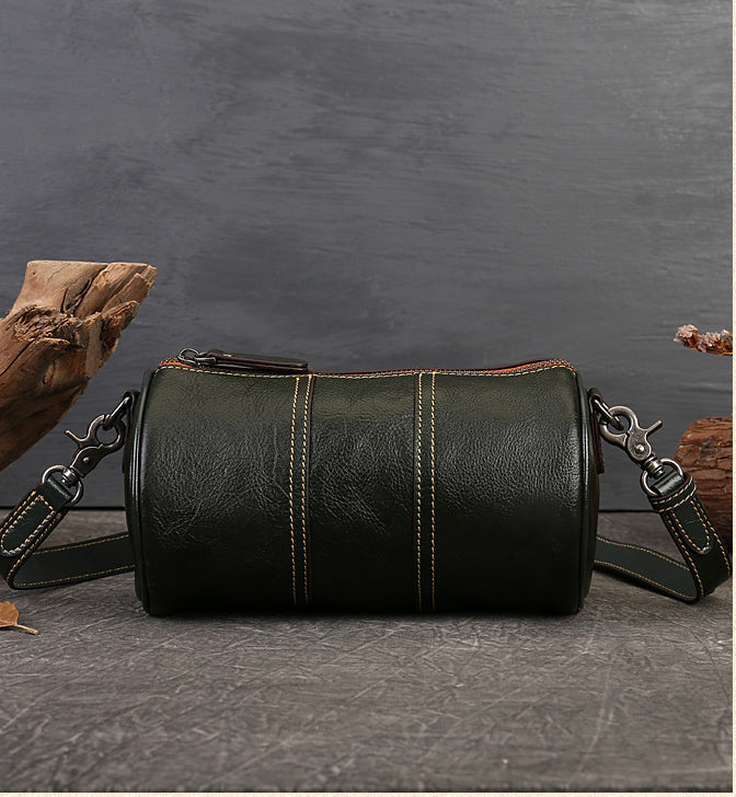 High-End Designer Inspired Cylinder Crossbody Shoulder Bag from High Quality Leather