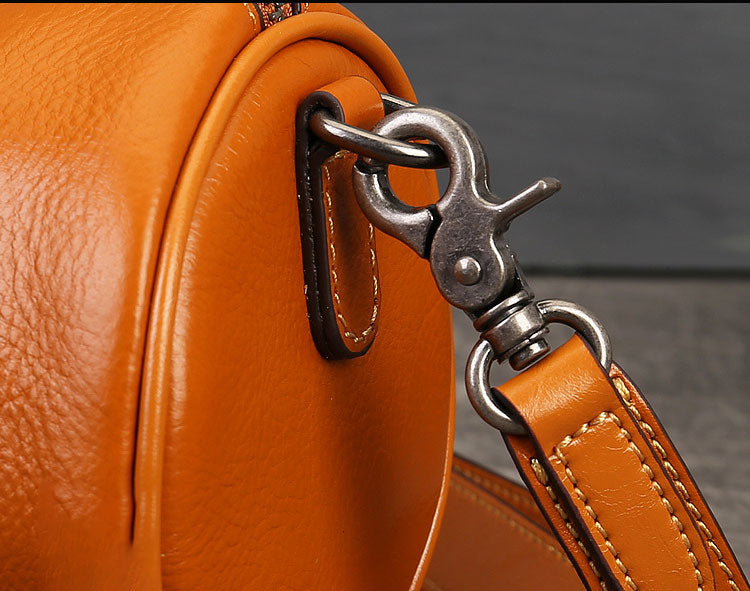 High-End Designer Inspired Cylinder Crossbody Shoulder Bag from High Quality Leather