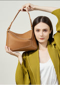 High-End Designer Inspired Geometric Shoulder Crossbody Bag from Top Layer Cowhide Leather