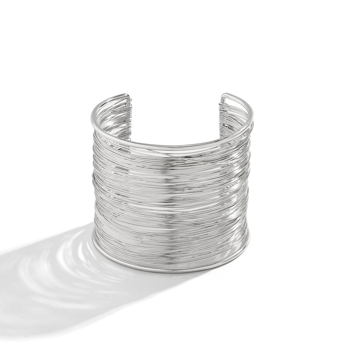 Golden and Silver Wire Cuff Bracelet