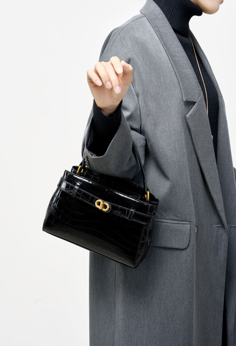 Ava Noir Satchel Bag