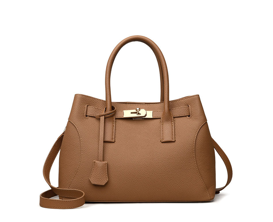 Noir Élégance Structured Satchel