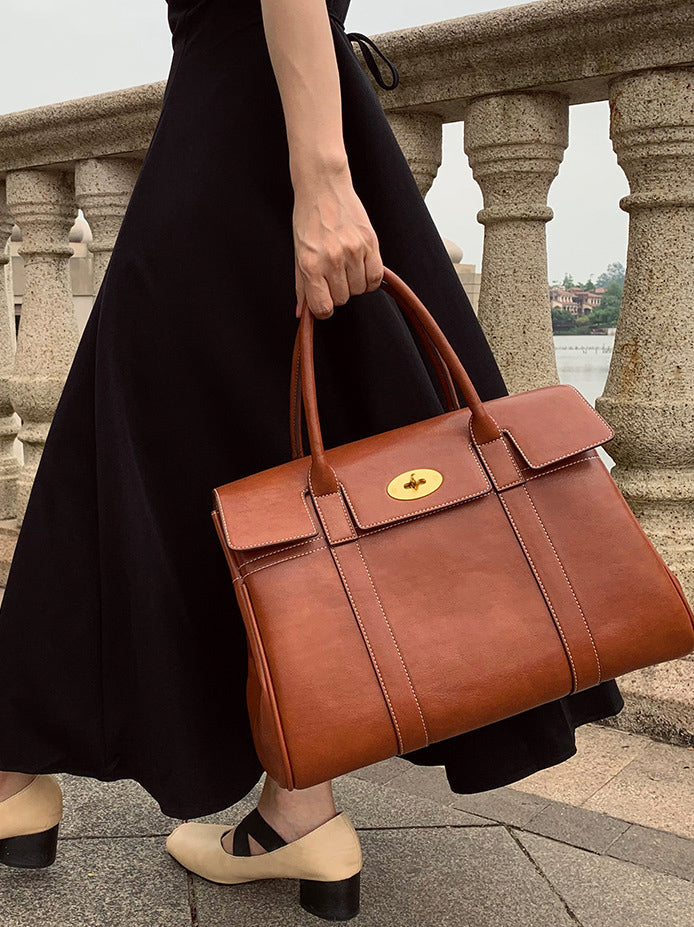 Elegant Luxury Looking Designer Inspired Satchel Shoulder Bag from 100% Real Cowhide Leather