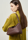 High-End Designer Inspired Geometric Shoulder Crossbody Bag from Top Layer Cowhide Leather