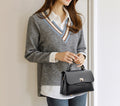 Elegant Fashionable Designer Inspired Satchel Crossbody Bag for Stylish Girl from Real Leather