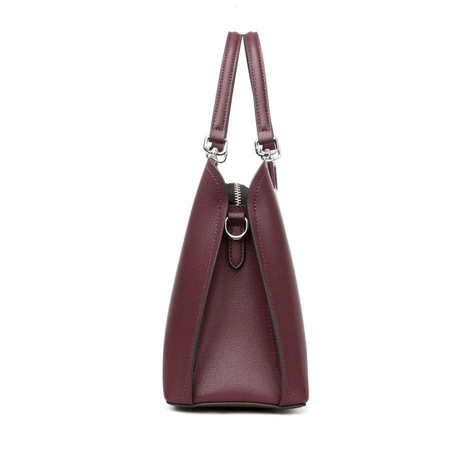 Clara Bordeaux Structured Tote