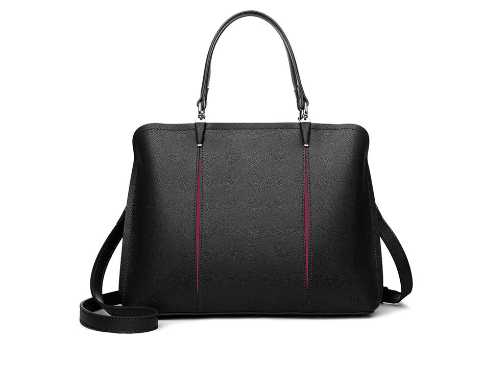 Clara Bordeaux Structured Tote