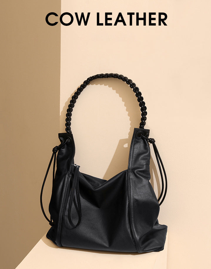 Elegant Large Capacity Leather Shoulder Hobo Bag – Stylish & Versatile Everyday Accessory