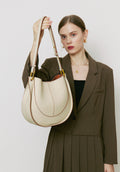 Elegant Crescent-Shaped Leather Crossbody Bag – Stylish, Versatile & Timeless Shoulder Purse