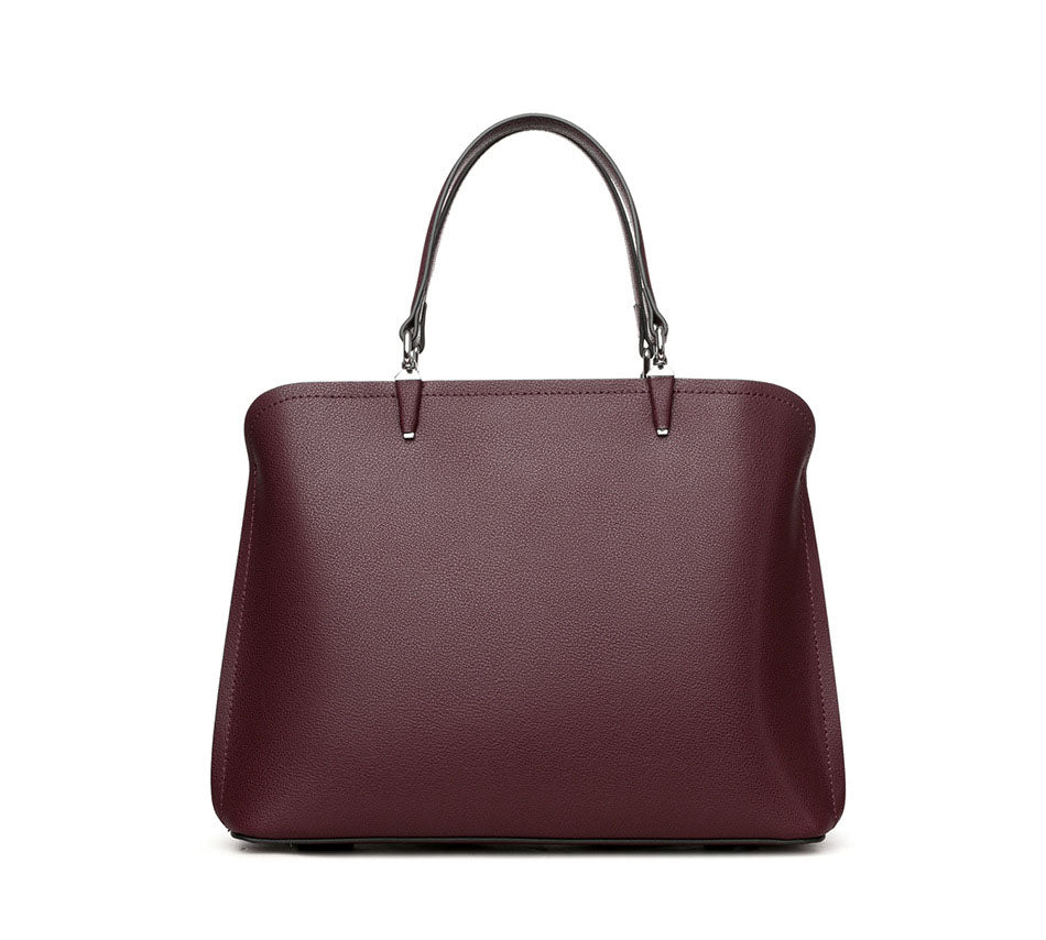 Clara Bordeaux Structured Tote