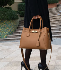 Noir Élégance Structured Satchel