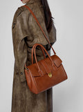 High-End Classic Comfortable for Work and Every Day Use Large Capacity Satchel Crossbody Bag from Top Layer Leather