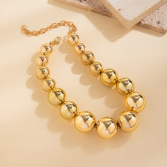 Charming Classic Large Ball Beaded Chocker Necklace for Fashionable Girls