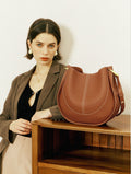 Elegant Crescent-Shaped Leather Crossbody Bag – Stylish, Versatile & Timeless Shoulder Purse