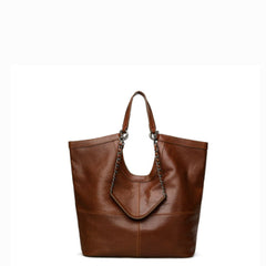 Large Leather Tote Shoulder Bag