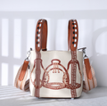 Unique Beautiful Painting Pattern Crossbody Shoulder Bag from Real Top Layer Cowhide Leather