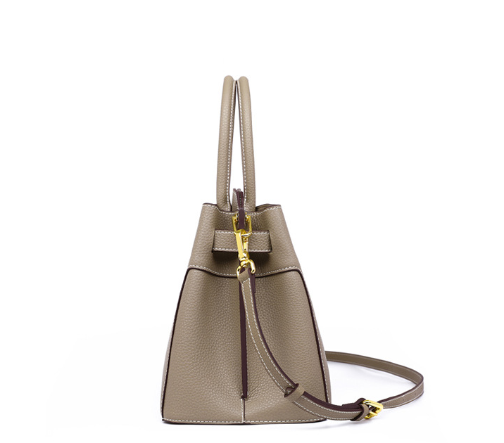 Timeless Classic Luxury Looking Designer Inspired Satchel Crossbody Bag from 100% Real Leather with Detachable Strap