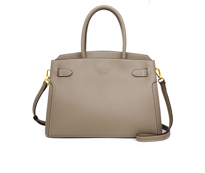 Timeless Classic Luxury Looking Designer Inspired Satchel Crossbody Bag from 100% Real Leather with Detachable Strap