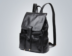 Fashionable Convenient Large Capacity Backpack from Top Quality Leather for Trendy Girls