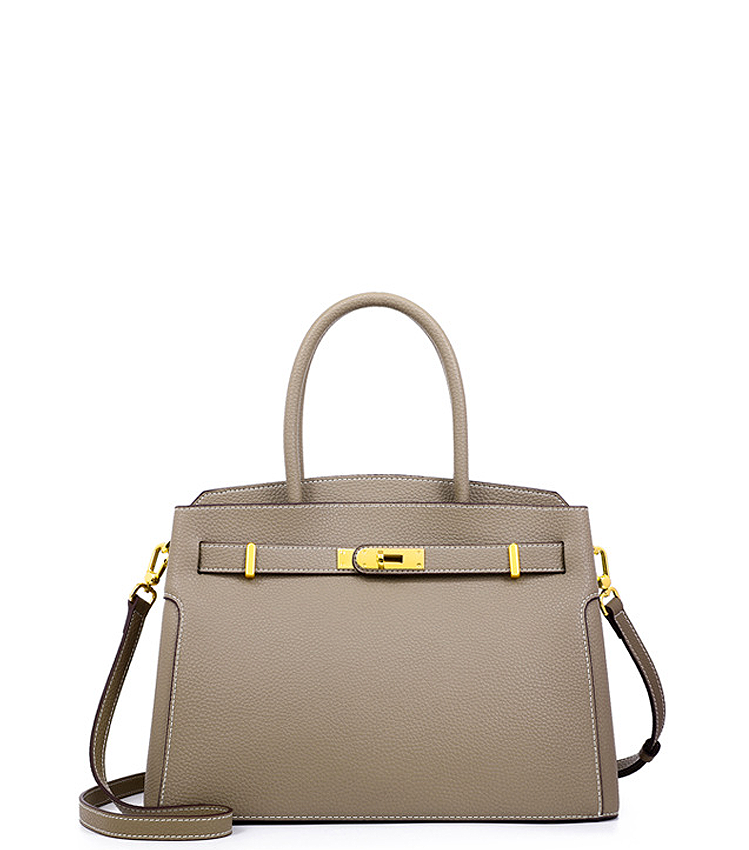 Timeless Classic Luxury Looking Designer Inspired Satchel Crossbody Bag from 100% Real Leather with Detachable Strap