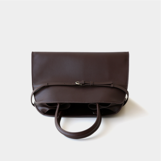 Elegant Noir Belted Satchel