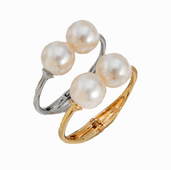 Classic Oversized Pearl Cuff Bracelet for Fashion Forward Girls