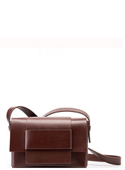 Small Flap Zipper Crossbody Bag from Real Leather