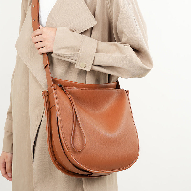 Sac fourre-tout confortable en cuir souple Jane en cuir de vache