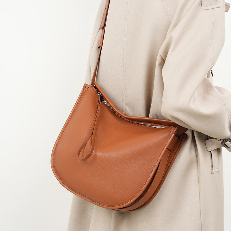 Sac fourre-tout confortable en cuir souple Jane en cuir de vache